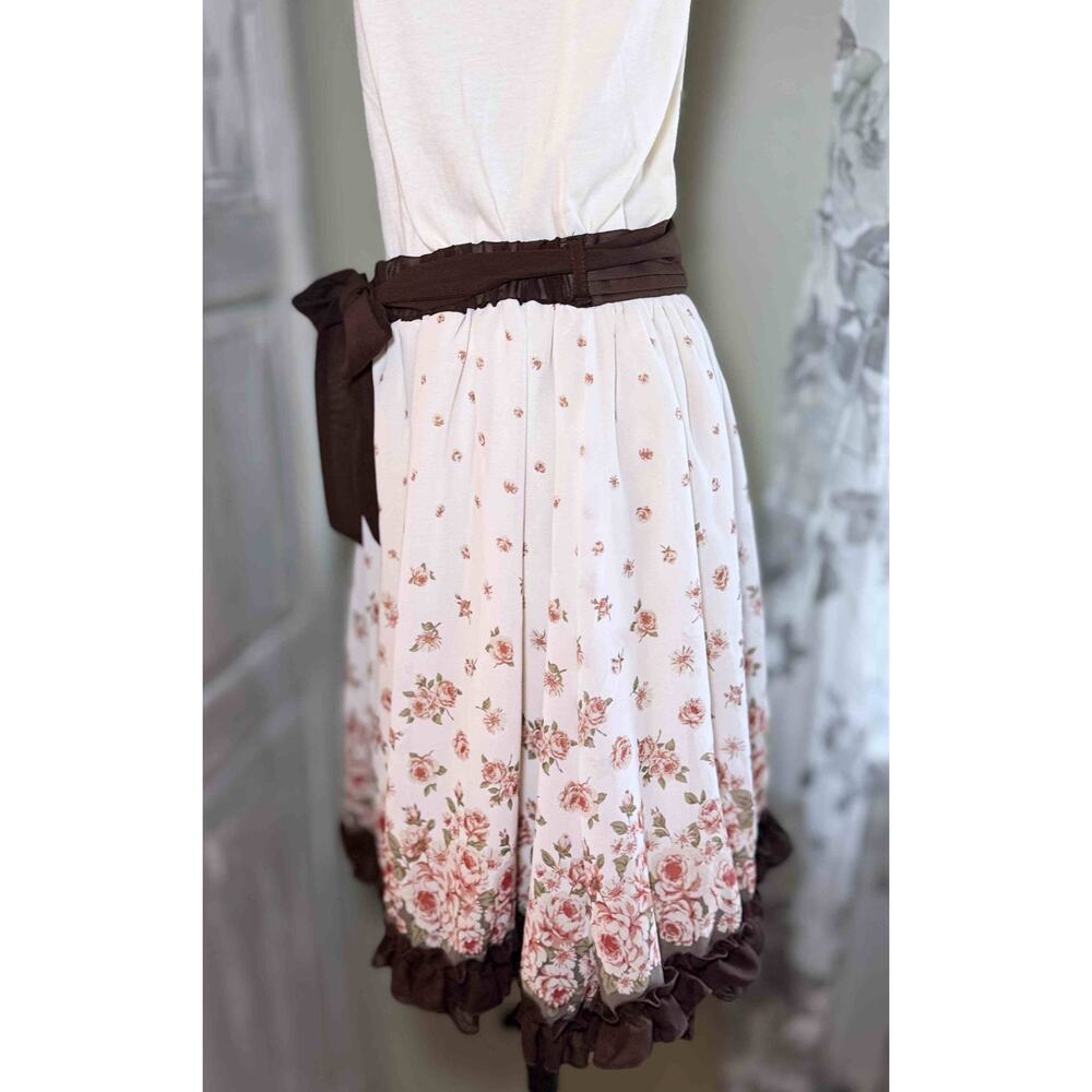 Axes Femme Floral Rose Frill Ruffle Ribbon Tie Skirt J Fashion Himekaji Coquette - Picture 10 of 13